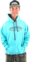 Scuba Blue And Black Classic Hoodie